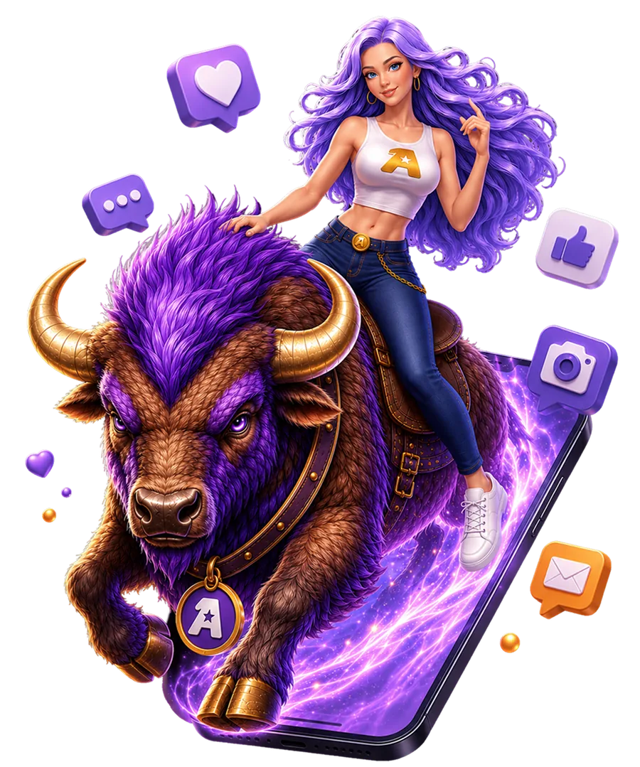 Buffalo charging out of a phone