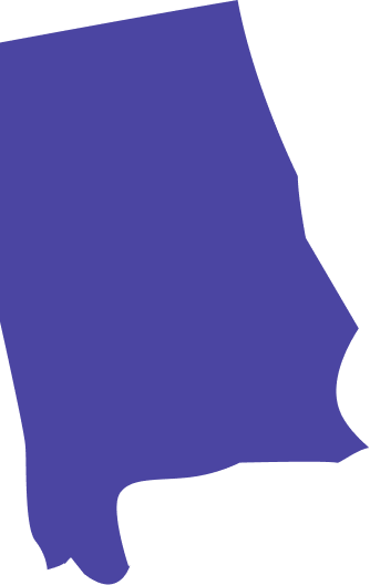 Map of Alabama showing Albumza availability