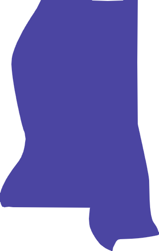 Map of Mississippi showing Albumza availability