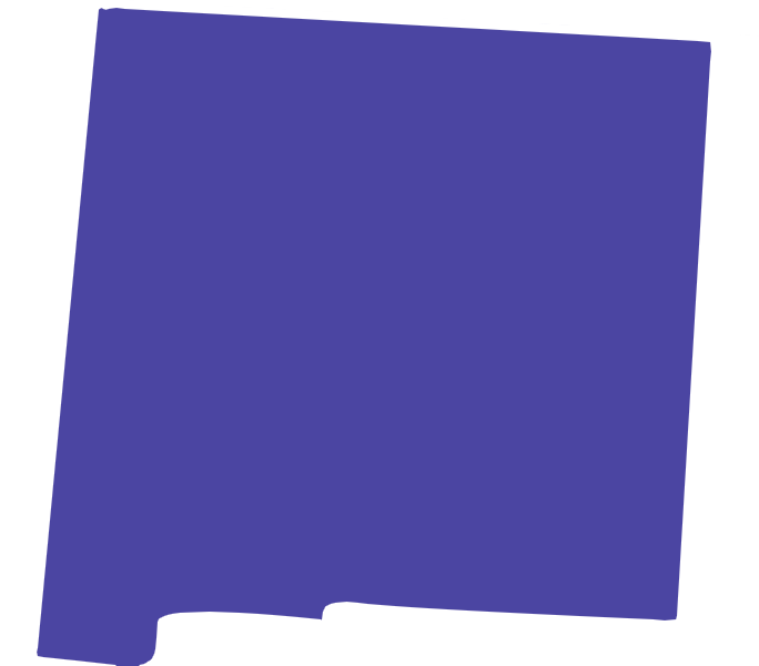 Map of New Mexico showing Albumza availability